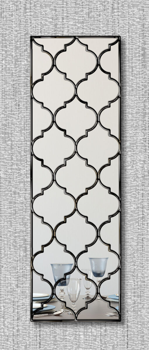 marrakesh moroccan classic wall mirror with a black trim