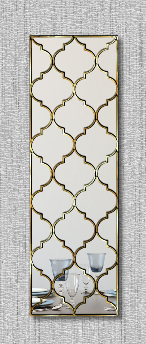 marrakesh moroccan classic wall mirror with a gold trim