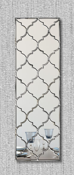 marrakesh moroccan classic wall mirror with a silver trim