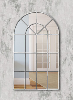Arabella silver modern window mirror