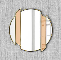 Horizon in peach dc modern wall miror