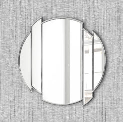 Horizon modern wall mirror in silver