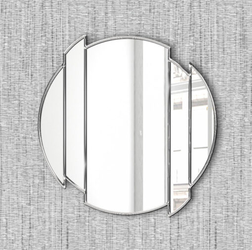 Horizon modern wall mirror in silver