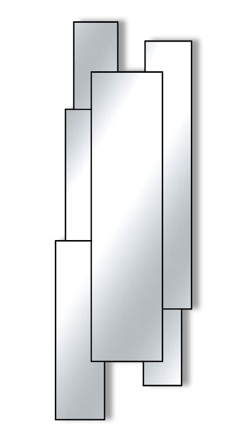 Simplicity polished line drawing modern wall mirror