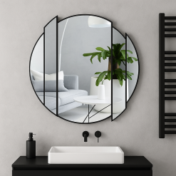 The Horizon Wall Mirror is an exclusive contemporary design by Phillip Orr, expertly handcrafted in our Norfolk workshop. This stunning mirror features six individually hand-cut mirror sections that come together to form a bold, geometric wall piece — perfect for adding a touch of modern elegance to your living room, dining room, bedroom, or even bathroom for something truly different.