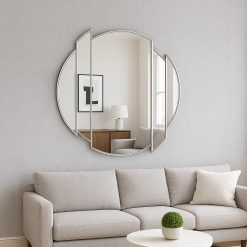 The Horizon Wall Mirror is an exclusive contemporary design by Phillip Orr, expertly handcrafted in our Norfolk workshop. This stunning mirror features six individually hand-cut mirror sections that come together to form a bold, geometric wall piece — perfect for adding a touch of modern elegance to your living room, dining room, bedroom, or even bathroom for something truly different.