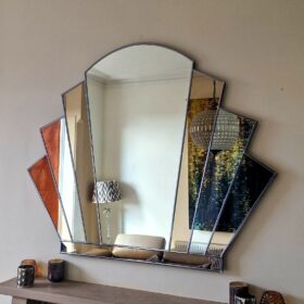Gatsby art deco fan wall mirror