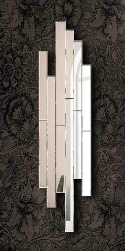 Tectonic contemporary polished handmade wall mirror