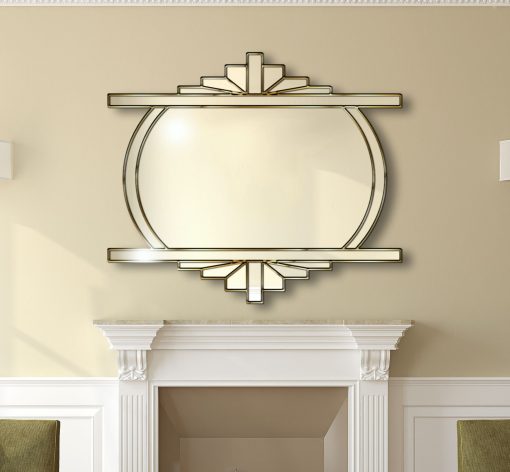 Isabella thumb gold art deco wall mirror