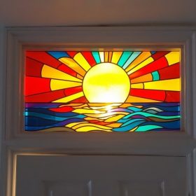 decorative glass sunset glass