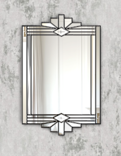 boudicia in black art deco wall mirror