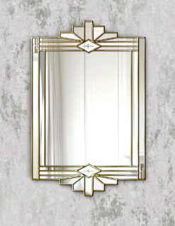 boudicia in gold art deco wall mirror