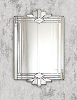 boudicia in silver art deco wall mirror