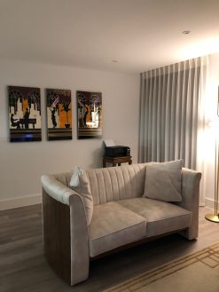 high society mirrored wall art tryptch mirror