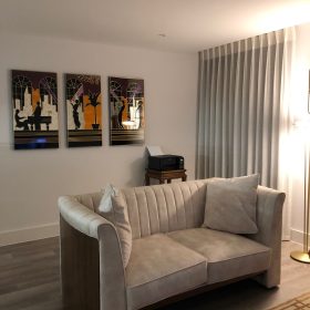 high society mirrored wall art tryptch mirror