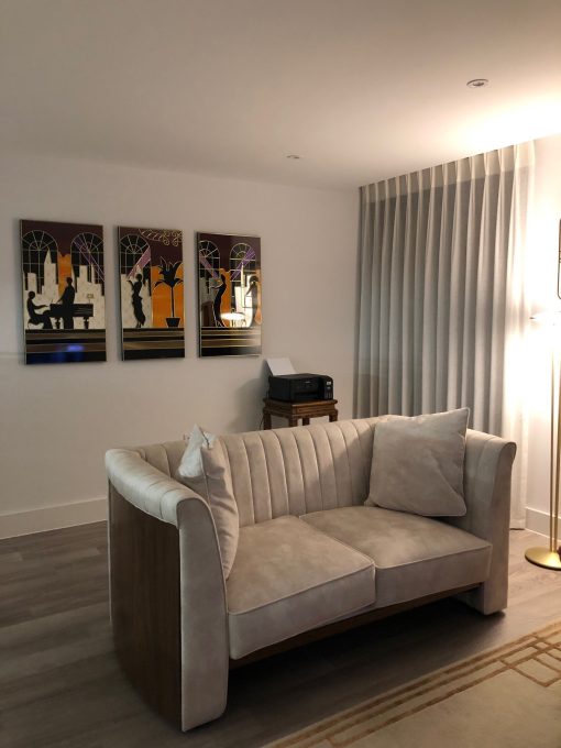 high society mirrored wall art tryptch mirror