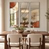 Brit Pop Autumn silver trim dining room mirrored modern wall art